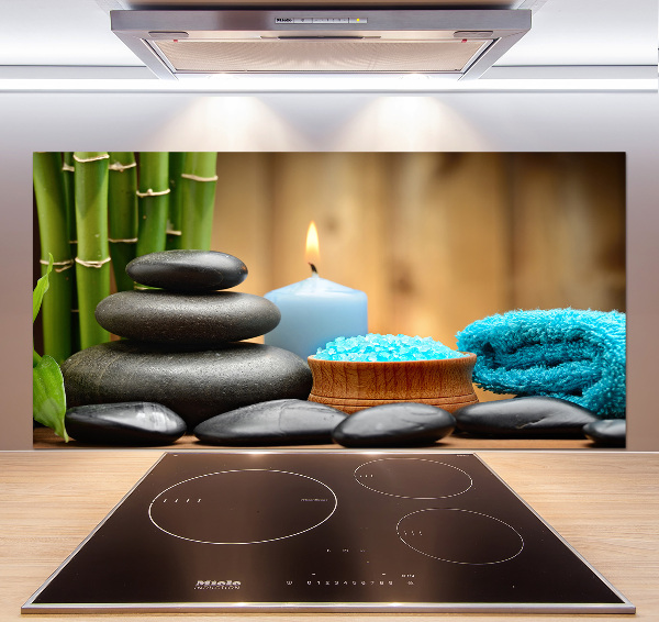 Glasrückwand für die küche Bambus