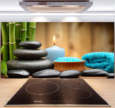 Glasrückwand für die küche Bambus