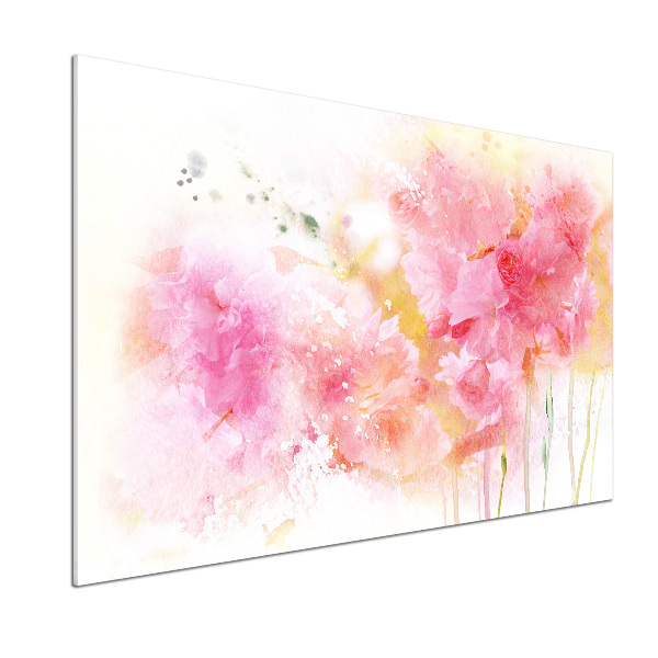 Küchen wandpaneel Blumen