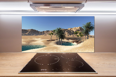 Glasrückwand für die küche Oase