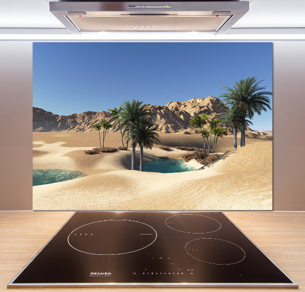 Glasrückwand für die küche Oase