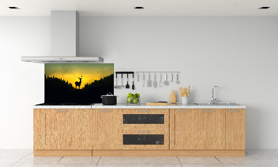 Glasrückwand für die küche Reh