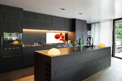 Küchen wandpaneel Mohnblumen