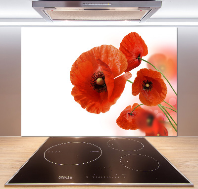 Küchen wandpaneel Mohnblumen