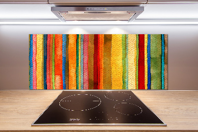 Glasrückwand für die küche Bunte Streifen