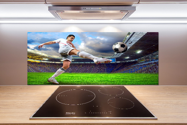 Küchen wandpaneel Ein Fußballspieler im Stadion