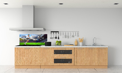 Küchen wandpaneel Ein Fußballspieler im Stadion