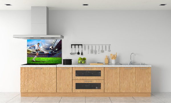 Küchen wandpaneel Ein Fußballspieler im Stadion