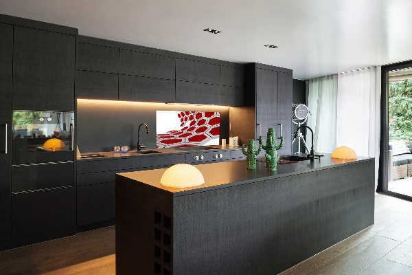 Glasrückwand für die küche 3D-Abstraktion