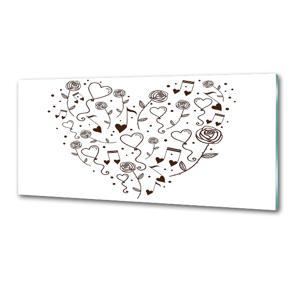 Küchen wandpaneel Herz