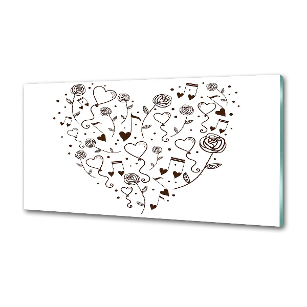 Küchen wandpaneel Herz