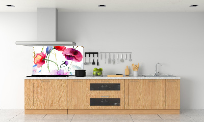 Platte für Küchenrückwand Mohnblumen