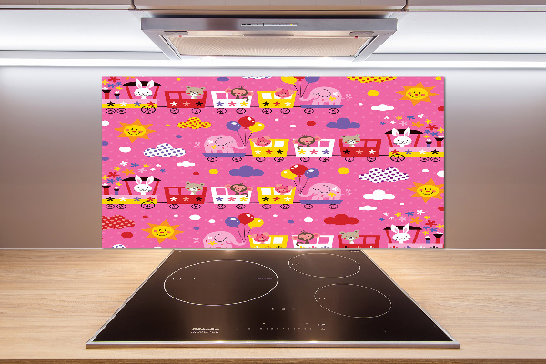 Küchen wandpaneel Tiere im Zug