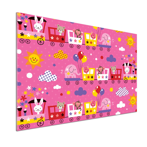 Küchen wandpaneel Tiere im Zug