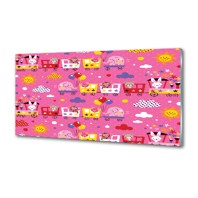 Küchen wandpaneel Tiere im Zug