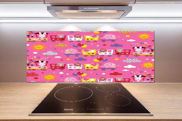 Küchen wandpaneel Tiere im Zug