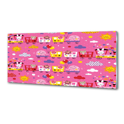 Küchen wandpaneel Tiere im Zug