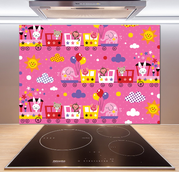 Küchen wandpaneel Tiere im Zug