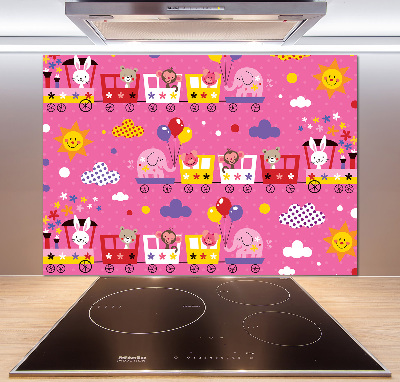 Küchen wandpaneel Tiere im Zug