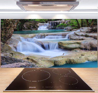 Küchen wandpaneel Wasserfall im Wald