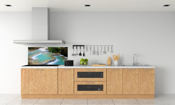 Küchen wandpaneel Wasserfall im Wald