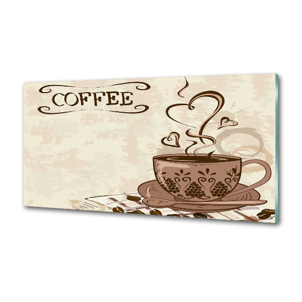 Glasrückwand für die küche Aromatischer Kaffee