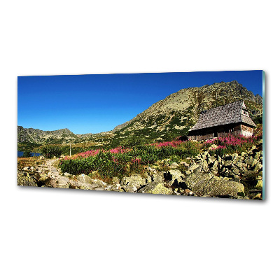 Platte für Küchenrückwand Schäferhütte im Tal