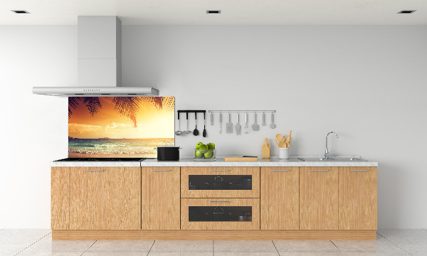 Glasrückwand für die küche Tropischer Strand