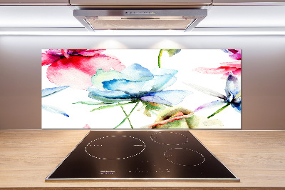 Küchen wandpaneel Mohnblumen