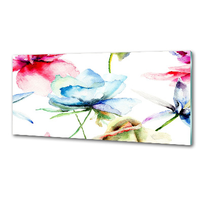 Küchen wandpaneel Mohnblumen