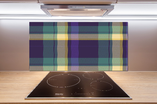 Glasrückwand für die küche Karierte Textur