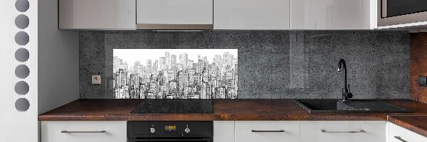 Küchen wandpaneel Wolkenkratzer