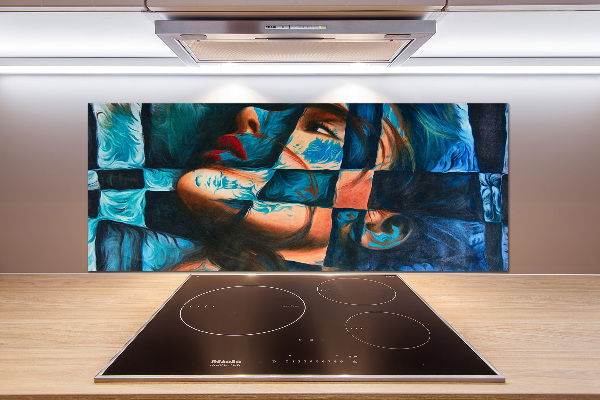 Platte für Küchenrückwand Abstrakte Frau