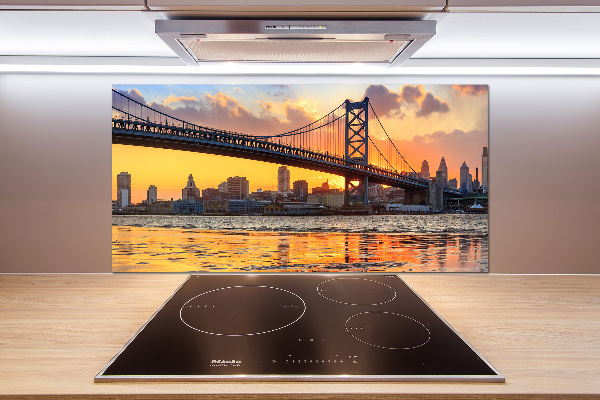 Glasrückwand für die küche Philadelphia-Brücke