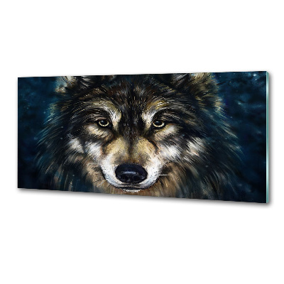 Glasrückwand für die küche Wölfe