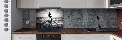 Platte für Küchenrückwand Gitarrist auf dem Pier