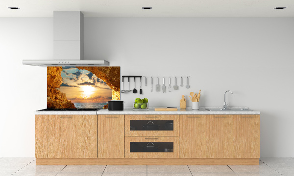 Küchen wandpaneel Grotte am Meer