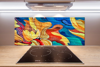 Glasrückwand für die küche Abstrakte Blume