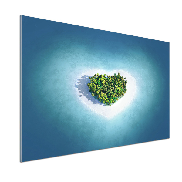 Küchen wandpaneel Herzförmige Insel