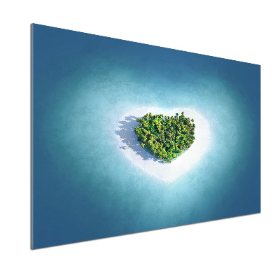 Küchen wandpaneel Herzförmige Insel