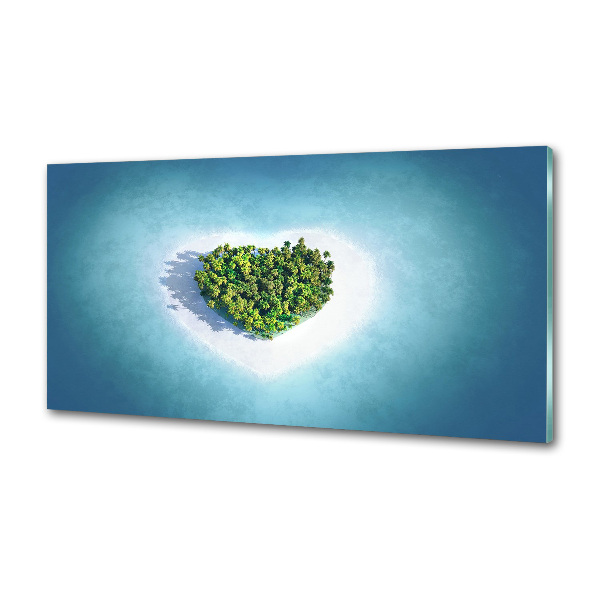 Küchen wandpaneel Herzförmige Insel