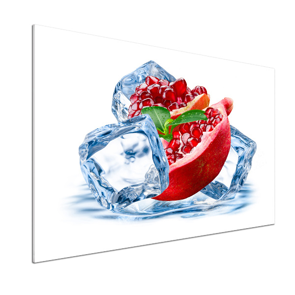 Platte für Küchenrückwand Granatapfel mit Eis