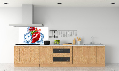 Platte für Küchenrückwand Granatapfel mit Eis