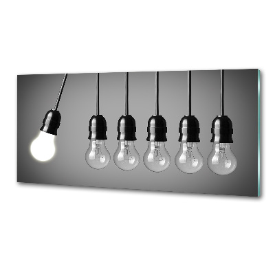 Glasrückwand für die küche Sechs Glühbirnen