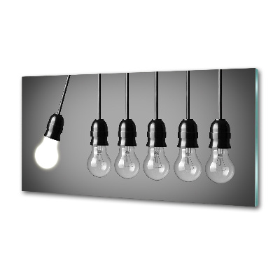 Glasrückwand für die küche Sechs Glühbirnen