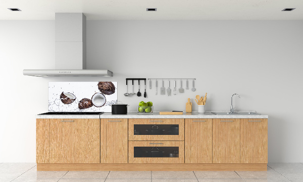 Küchen wandpaneel Kokosnuss mit Wasser