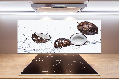 Küchen wandpaneel Kokosnuss mit Wasser