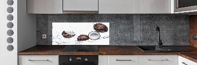 Küchen wandpaneel Kokosnuss mit Wasser