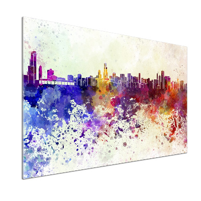 Platte für Küchenrückwand Das farbenfrohe Chicago