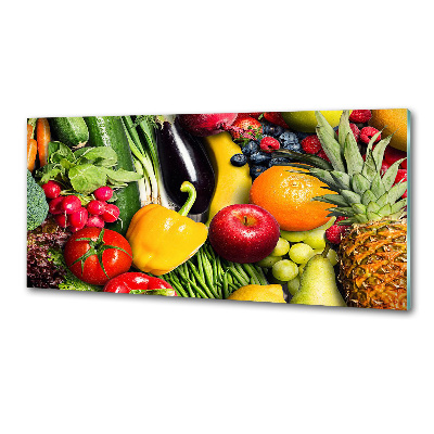 Glasrückwand für die küche Gemüse und Obst